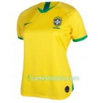 Camisolas de Futebol Brasil Mulher Equipamento Principal Copa América 2019 Manga Curta